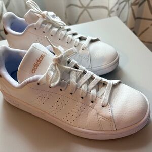 Adidas Advantage White Lace-Up Sneakers